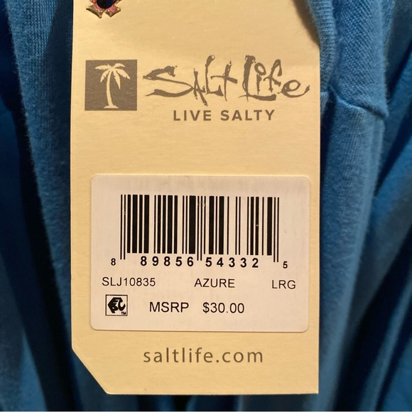 Salt Life Women’s Blue Scoop Neck T-Shirt NWT - Picture 5 of 5